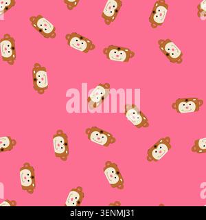 pattern vintage camera toy cartoon. polaroid instant, miniature compact, waterproof mirrorless vintage camera toy sign. seamless vector illustration Stock Vector