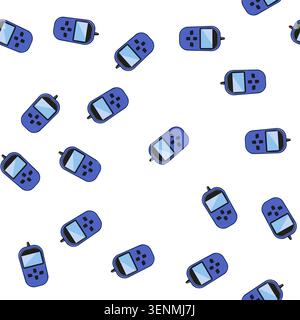 pattern obd car diagnostic scanner cartoon. automotive auto, tool engine, scan computer obd car diagnostic scanner sign vector Stock Vector