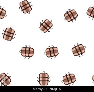 pattern electric steamer pot cartoon. basket lid, handle boil, simmer heat electric steamer pot sign vector Stock Vector