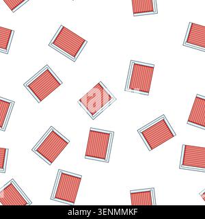 pattern remote garage door cartoon. springs maintenance, service insulation, keypad security remote garage door sign vector Stock Vector