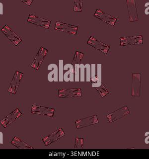 seamless pattern bit lava game button cartoon. texture fantasy, 8 rock, stone video bit lava game button sign vector Stock Vector