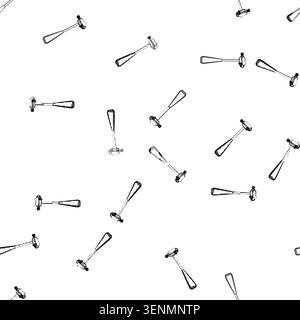 pattern percussion reflex hammer cartoon. diagnostic medical, tool examination, healthcare instrument percussion reflex hammer sign vector Stock Vector