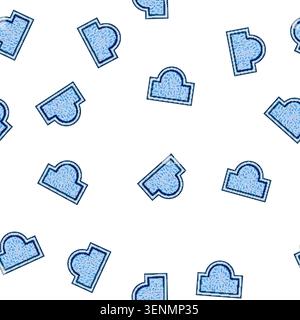 pattern swimming top view pool cartoon. blue side, mattress surface, texture resort swimming top view pool sign vector Stock Vector