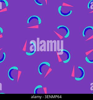 seamless pattern print risograph effect cartoon. texture grain, overlay vintage, aesthetic art print risograph effect sign vector Stock Vector