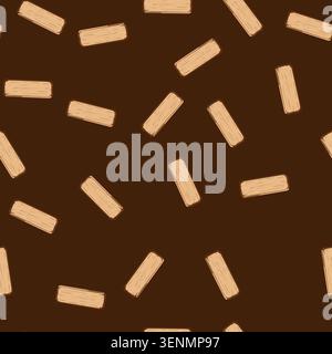 seamless pattern texture wooden button cartoon. banner app, interface wood, board play texture wooden button sign vector Stock Vector
