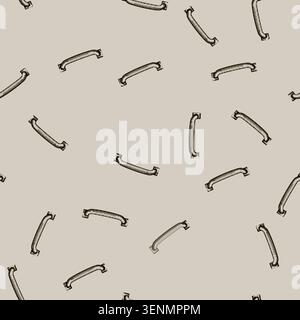 seamless pattern Metallic drawer handle with simple, functional design for cabinets and furniture, offering a secure grip for opening and closing stor Stock Vector
