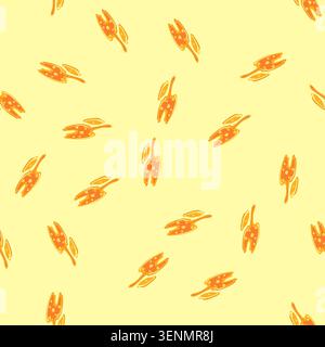 pattern crust lava puddle cartoon. fissure caldera, pyroclastic vent, tectonic hotspot crust lava puddle sign. seamless vector illustration Stock Vector