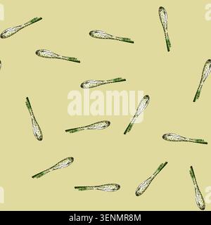pattern grass lemongrass hand drawn. vector plant, leaf top, illustration botanical grass lemongrass vector sketch illustration Stock Vector
