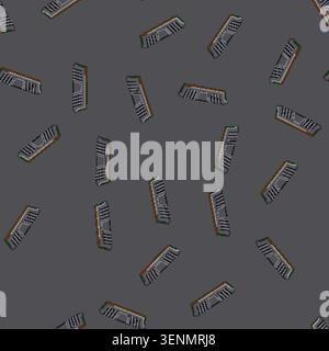seamless pattern hardware desktop memory cartoon. motherboard chip, service computer hardware desktop memory sign vector Stock Vector