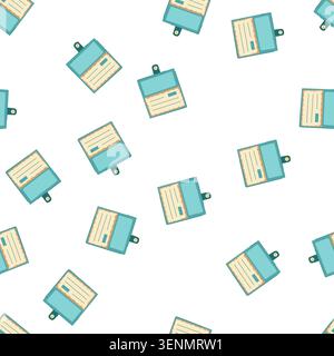 pattern bank checkbook cartoon. line payment, fake cash, checkbook employee bank checkbook sign. seamless symbol vector illustration Stock Vector