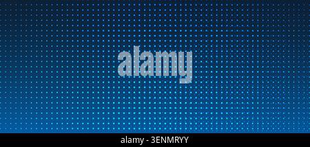 Abstract blue background featuring LED screen pattern. Dotted halftone texture with gradient effect perfect for technology displays, digital boards Stock Vector