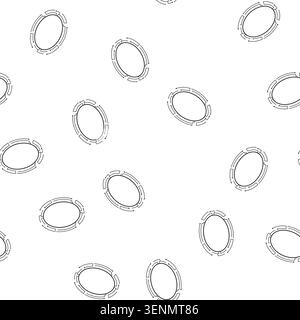 pattern nanotechnology microchip frame cartoon. fabrication lithography, wafer substrate, photolithography etching nanotechnology microchip frame sign Stock Vector
