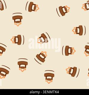 pattern shine shoe polish cream cartoon. spray shiny, care casual, cleaner footwear shine shoe polish cream sign. seamless vector illustration Stock Vector