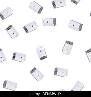 pattern socket smar plug cartoon. socket smar plug sign vector Stock Vector