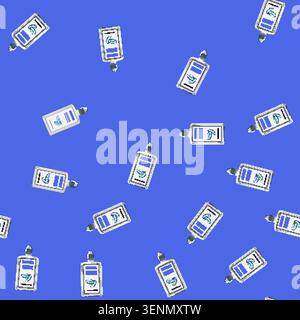 seamless pattern care contact lens solution cartoon. medical health, clean transparent care contact lens solution sign vector Stock Vector