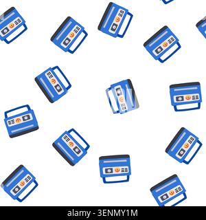 pattern geothermal electricity generator cartoon. gasoline coal, nuclear battery, inverter magnet geothermal electricity generator sign. seamless symb Stock Vector