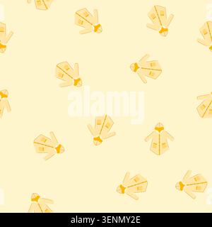 pattern coat rain jacket cartoon. weather umbrella, yellow black, winter clothes coat rain jacket sign. seamless vector illustration Stock Vector