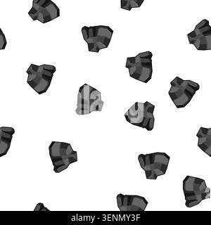 pattern carbon coal ore cartoon. energy fossil, anthracite bituminous, lignite subbituminous carbon coal ore sign vector Stock Vector