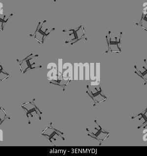 seamless pattern accident crutch medical cartoon. accident crutch medical sign vector Stock Vector