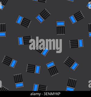 seamless pattern recharge aa battery charger cartoon. lithium charge, energy symbol recharge aa battery charger sign vector Stock Vector