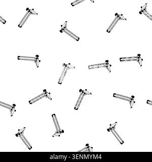 pattern logistics hand cart cartoon. storage transport, mobility equipment, ling distribution logistics hand cart sign vector Stock Vector
