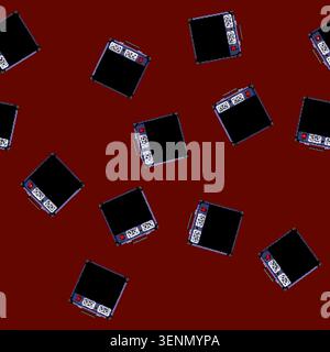 seamless pattern studio guitar amplifier cartoon. studio guitar amplifier sign vector Stock Vector