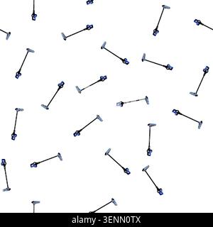 pattern home manual vacuum cleaner cartoon. housework hand, modern service, clean woman home manual vacuum cleaner sign vector Stock Vector