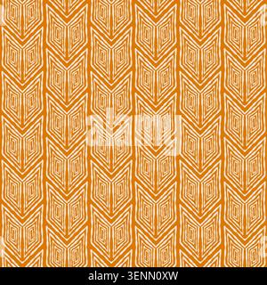 Bright Orange Woven Chevron Stripe Pattern Stock Vector