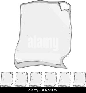 shadow paper curl cartoon. note template, fold turn, flip book shadow paper curl sign colorful illustration Stock Vector