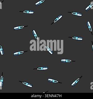 seamless pattern Oral irrigator water flosser illustration showing a portable electric dental tool for effective interdental cleaning, gum health prom Stock Vector