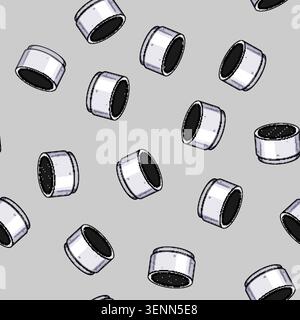 seamless pattern efficiency faucet aerator cartoon. installation attachment, spray stream, restrictor adapter efficiency faucet aerator sign vector Stock Vector