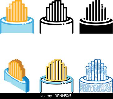 cable with conductors color icon vector. cable with conductors modern sign. isolated symbol Stock Vector