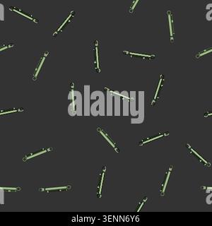 seamless pattern Hydraulic cylinder standing upright, symbolizing power, force, and controlled motion in machinery, construction, and heavy industry a Stock Vector