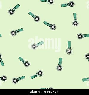 seamless pattern rechargeable hand electric fan cartoon. compact cooling, mini bladeless, held quiet rechargeable hand electric fan sign vector Stock Vector