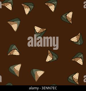 seamless pattern food bamboo steamer cartoon. chinese steam, container basket, traditional oriental food bamboo steamer sign vector Stock Vector