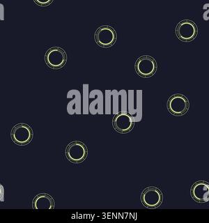 seamless pattern digital hud round frame cartoon. hologram data, technology panel, graphic element digital hud round frame sign vector Stock Vector