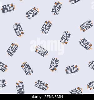 pattern compact makeup bag cartoon. stylish zipper, pouch storage, durable chic compact makeup bag sign. seamless vector illustration Stock Vector