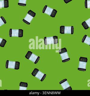 seamless pattern electric lantern camp lamp cartoon. electric lantern camp lamp sign vector Stock Vector