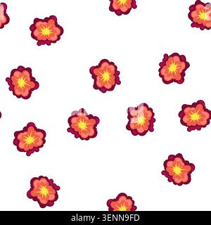 pattern stylized fireball explosion creating a dynamic visual effect, symbolizing impact, power, and danger with cartoon graphic design elements ready Stock Vector
