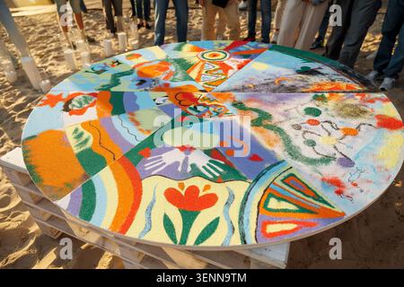 Teamwork and color therapy - emphasis on collaboration Stock Photo