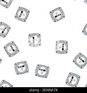 pattern counter water gas meter cartoon. electric natural, pipe heating, home energy counter water gas meter sign vector Stock Vector