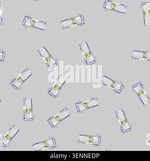 seamless pattern care cotton pad cartoon. care cotton pad sign vector Stock Vector
