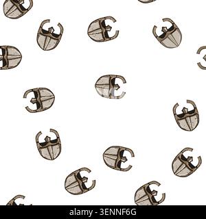 pattern armor viking helmet cartoon. scandinavia saga, raider seafaring, exploration mythology armor viking helmet sign vector Stock Vector