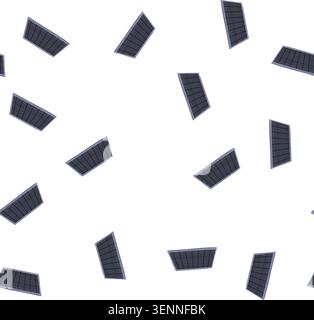 pattern cell solar panel cartoon. photovoltaic technology, sky field, renewable system cell solar panel sign. seamless symbol vector illustration Stock Vector