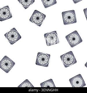 pattern processor cooling fan pc cartoon. motherboard system, computer technology processor cooling fan pc sign vector Stock Vector