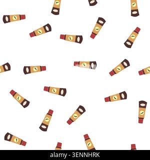pattern business shoe polish cream cartoon. shine clean, leather vintage, symbol shine business shoe polish cream sign. seamless symbol vector illustr Stock Vector
