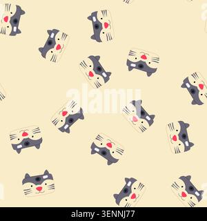 pattern focus camera toy cartoon. shutter film, action selfie, vintage polaroid focus camera toy sign. seamless vector illustration Stock Vector