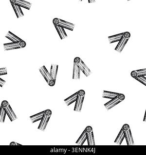 pattern house ruler builder cartoon. house ruler builder sign vector Stock Vector