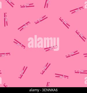 pattern wood clothespin cartoon. plastic metal, clothespeg clothespin, clothespins line wood clothespin sign. seamless vector illustration Stock Vector