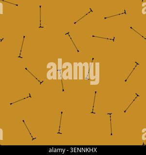 seamless pattern care crutch medical cartoon. care crutch medical sign vector Stock Vector